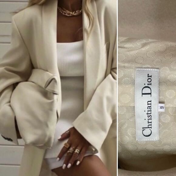 Dior vintage cream pea coat - Picture 1 of 8